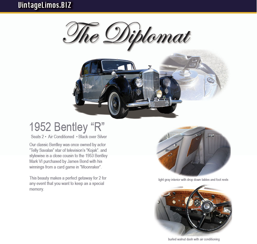 Vintage 1952 Bentley for hire in MD, DC, VA